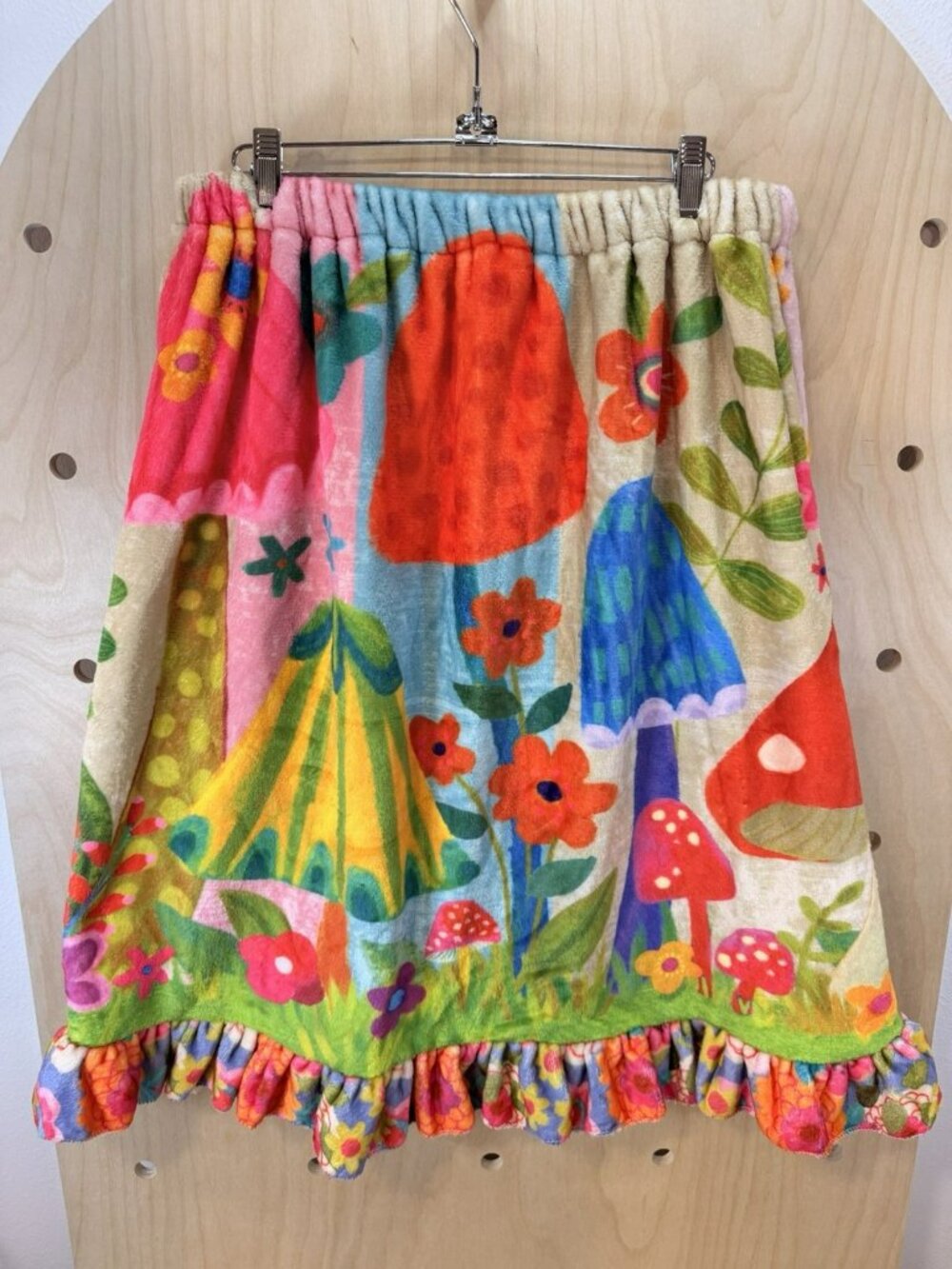 Natural Life Plush Body Bath Towel Wrap L/XL Bright Mushroom Floral Adjustable - Picture 9 of 12